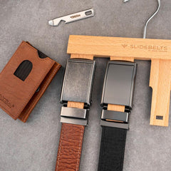 Top Grain Leather Belt and Wallet Set